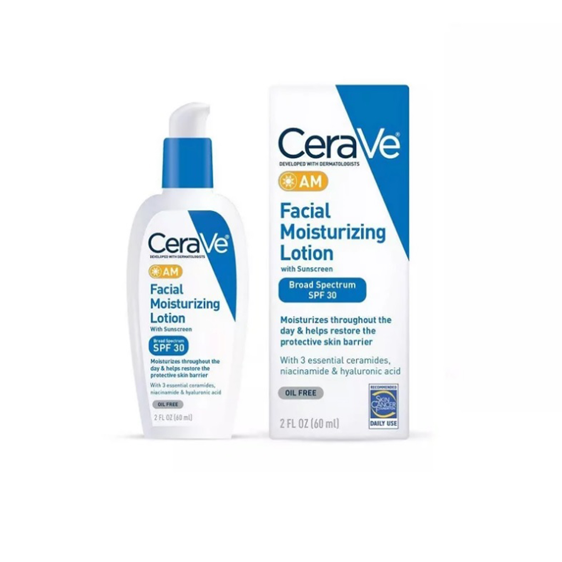 لوسیون مرطوب کننده روزانه صورت CeraVe AM با SPF 30