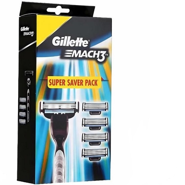 خودتراش ژیلت مدل MACH3 SUPER SAVER به همراه 4 سری یدک 