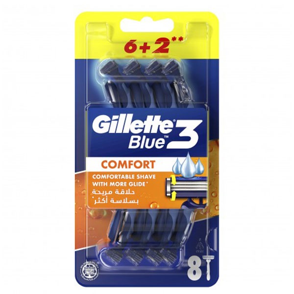 خود تراش ژیلت مدل BLUE3 COMFORT  بسته 8 عددی